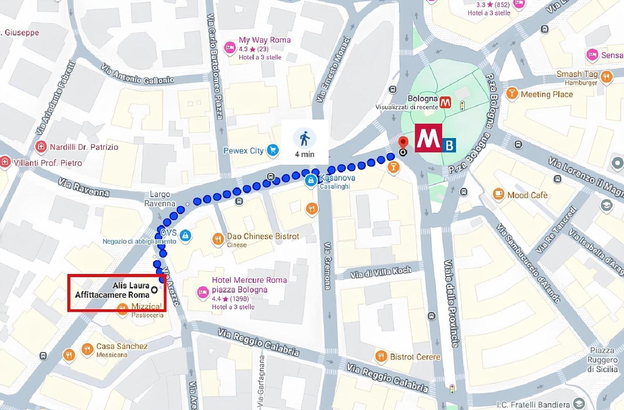 Alis Laura Guest House - 150M From Piazza Bologna Metro And 10 Minutes From The Colosseum Eksteriør billede